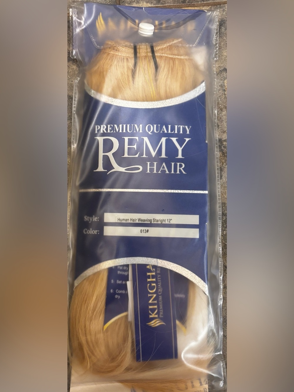 REMY PREMIUM QUALITY HAIR 
Human hair weaving, starlight 12"
Color 613 brand new